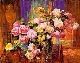 Famous Roses Paintings - Bischoff roses